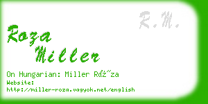 roza miller business card